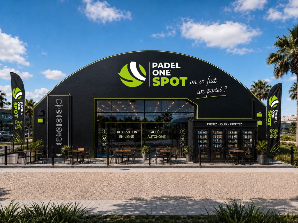 Votre premier Padel One Spot avec façade et terrains couverts en accès autonome
